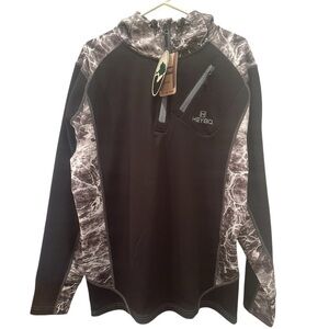 NWT Heybo Outlaw Hoodie 1/4 Zip Hex Fleece Adj. Hood Pockets Hunting Outdoor SzM